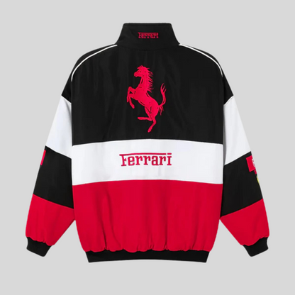 Veste Ferrari Vintage – Style Racing Unisexe, Vêtement Sport Rétro pour Fans Formule 1