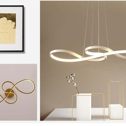 Lampe Suspendue Design Notes de Musique – LED avec Cadre en Métal (Noir, Blanc, Or)