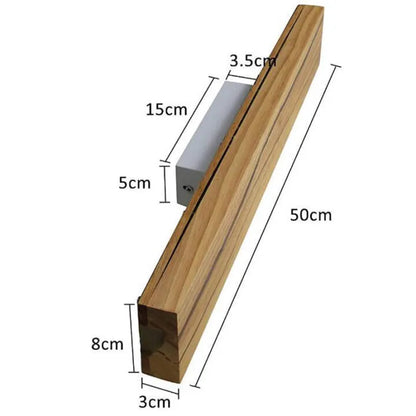 Lampe Murale Moderne en Bois avec Motif Fissuré - Éclairage LED Élégant pour Salon et Chambre