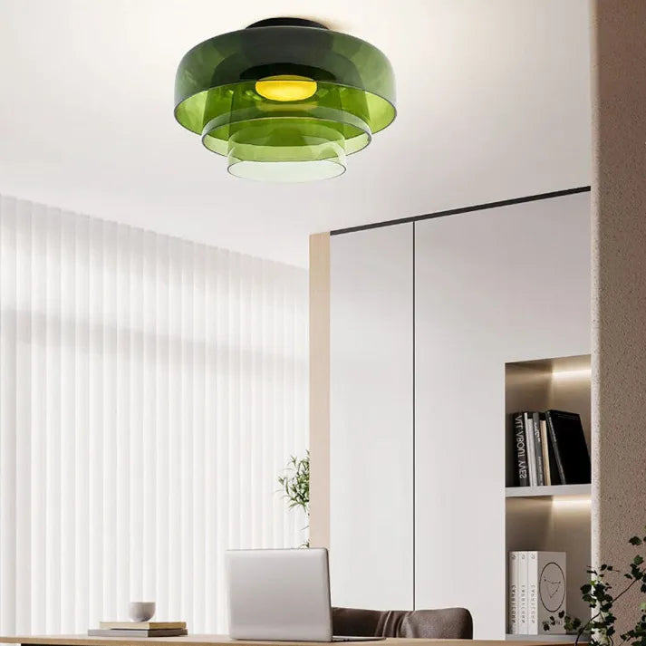 Plafonnier en Verre Design Médiéval Nordique – Éclairage Élégant et Chauffant pour Salon, Chambre ou Salle à Manger