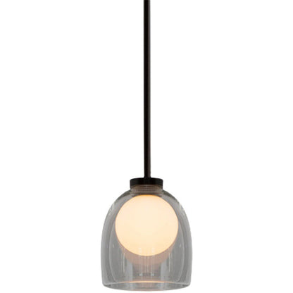 Suspension Moderne en Verre avec Abat-jour Transparent ou Fumé – Éclairage Élégant et Raffiné