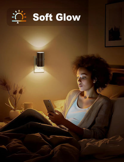 NightNova | Lampe de nuit LED dimmable Plug-In - Luminosité réglable pour chambres et couloirs