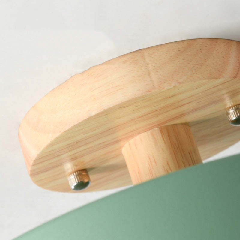 Plafonnier LED Moderne en Bois – Éclairage Minimaliste avec Fonction Dimmable pour Bureau et Salon