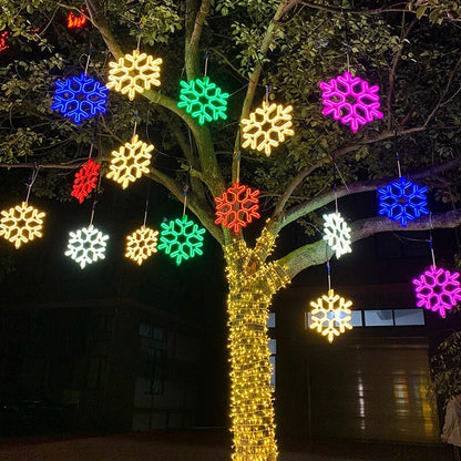 Guirlande LED Flocon de Neige Étanche - Décoration Noël Extérieure