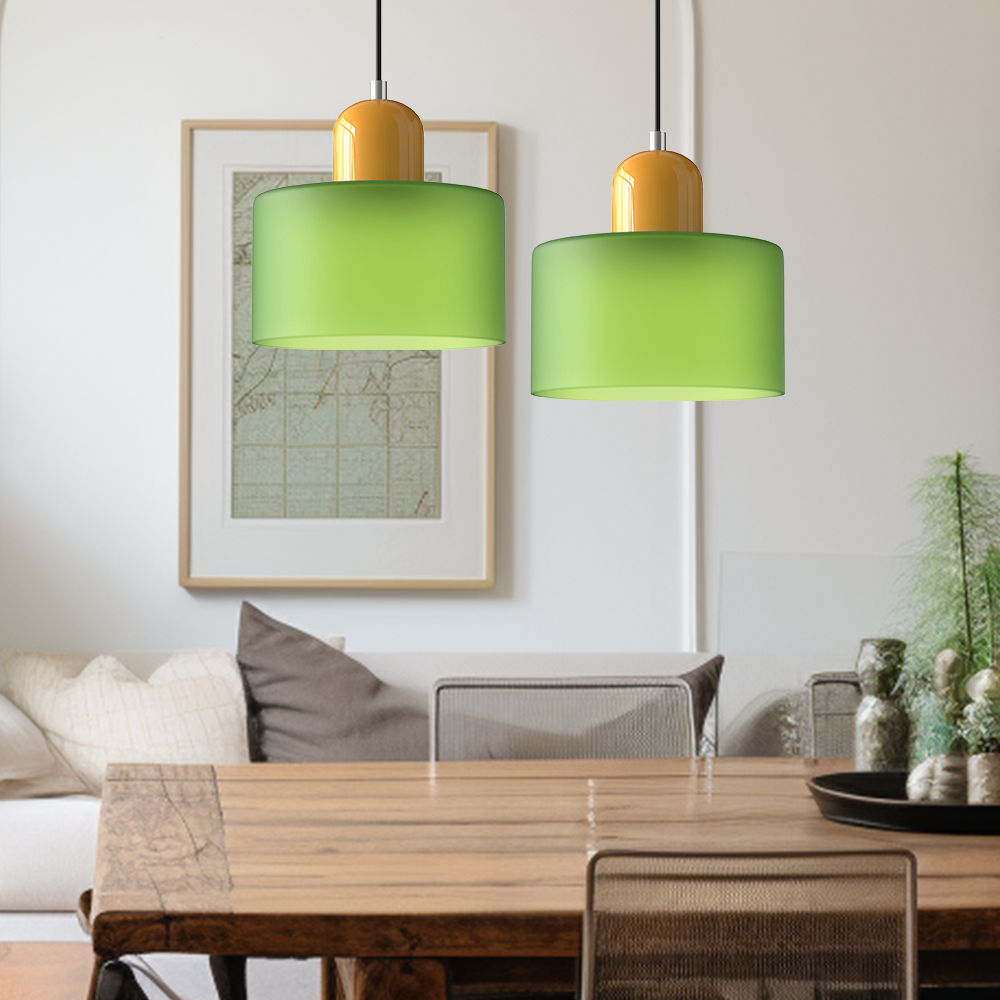 Lampe Pendante Bauhaus en Verre - Design Élégant avec Suspension Ajustable