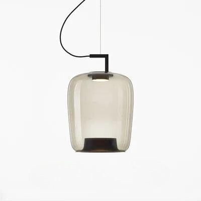 Suspension Design Moderne LED – Luminaire en Verre et Aluminium pour Cuisine et Salle à Manger