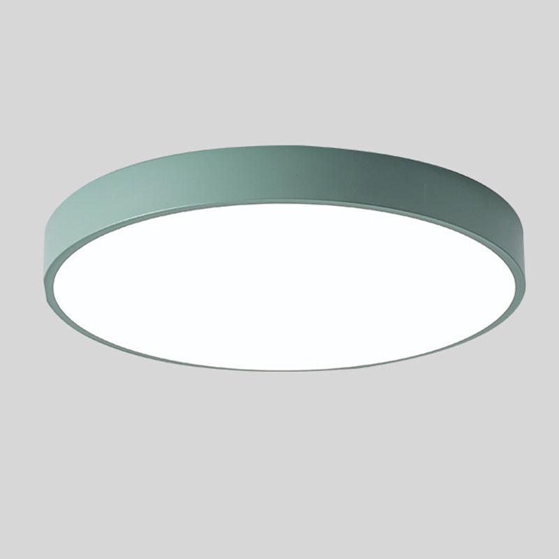 Plafonnier Circulaire Nordic Wooden Macaroon - Lampe LED en Bois et Métal pour Chambre et Salon