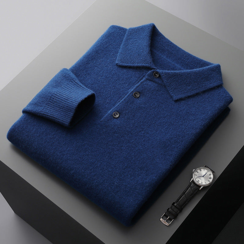 Pull Polo en Cachemire 100% - Élégance et Confort Exceptionnels