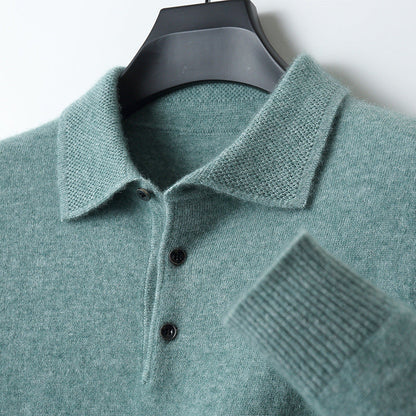 Pull Polo en Cachemire 100% - Élégance et Confort Exceptionnels