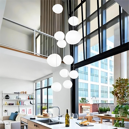 Suspension Design Verre LumiPebble – Élégance Moderne & Éclairage Raffiné