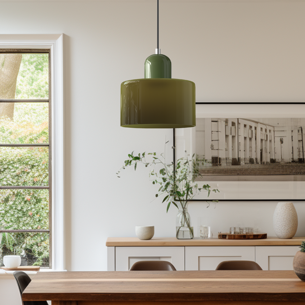 Lampe Pendante Bauhaus en Verre - Design Élégant avec Suspension Ajustable