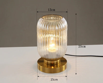 Lampe de Table Design Nordique en Verre – Élégance Moderne LED