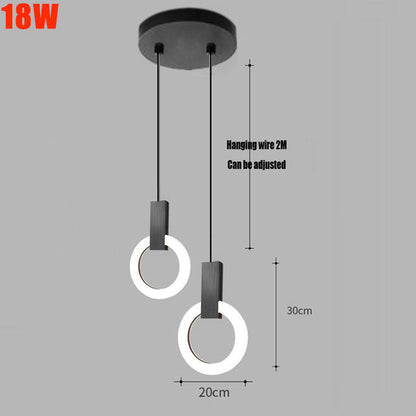 Suspension LED Nordic Ring - Lampe Moderne en Acrylique pour Salle à Manger et Salon