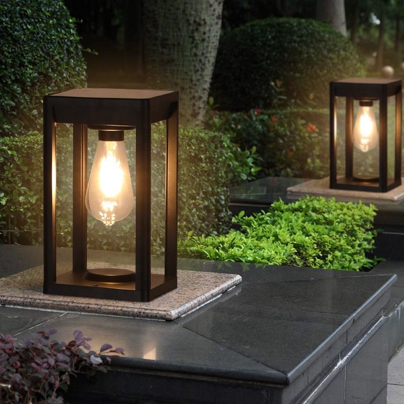 Lampe Solaire Pillar – Lampe Extérieure LED avec Détecteur de Mouvement