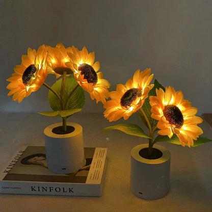 Lampe Tournesol Lumineuse – Éclat Naturel et Élégance Florale