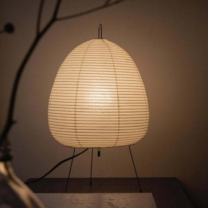 Lampe de Table Akari – Design Inspiré du Japon avec Papier de Murier et Métal