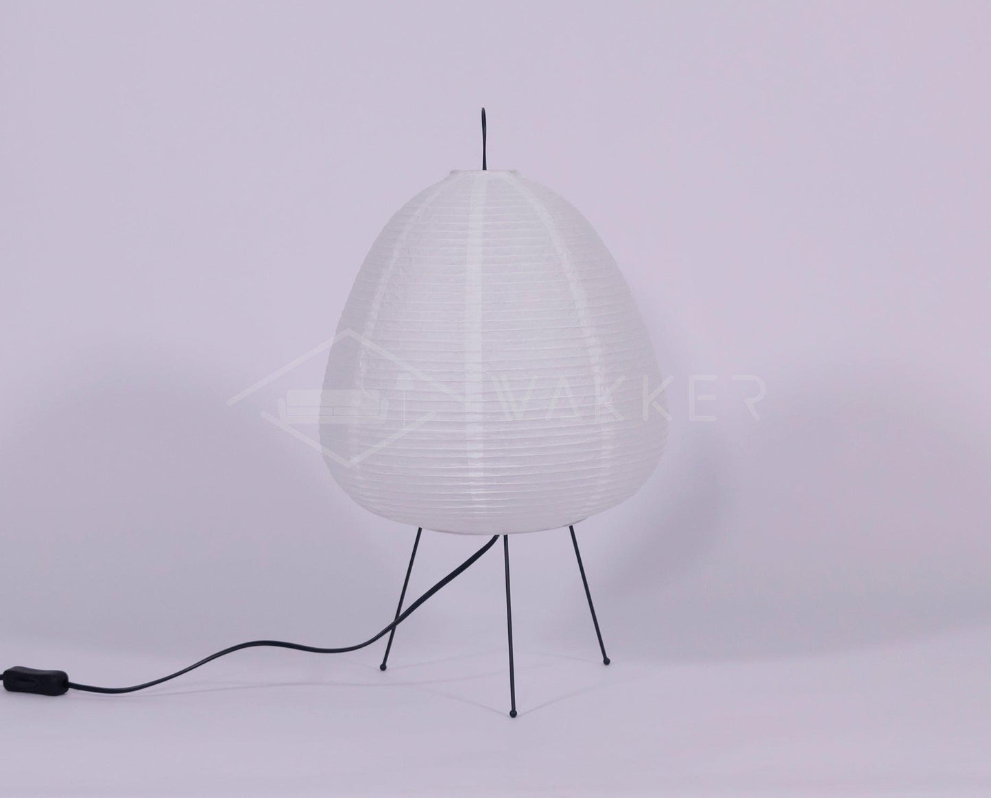 Lampe de Table Akari – Design Inspiré du Japon avec Papier de Murier et Métal