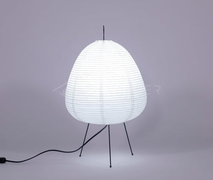 Lampe de Table Akari – Design Inspiré du Japon avec Papier de Murier et Métal