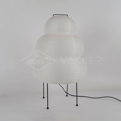 Lampe de Table Akari – Design Inspiré du Japon avec Papier de Murier et Métal