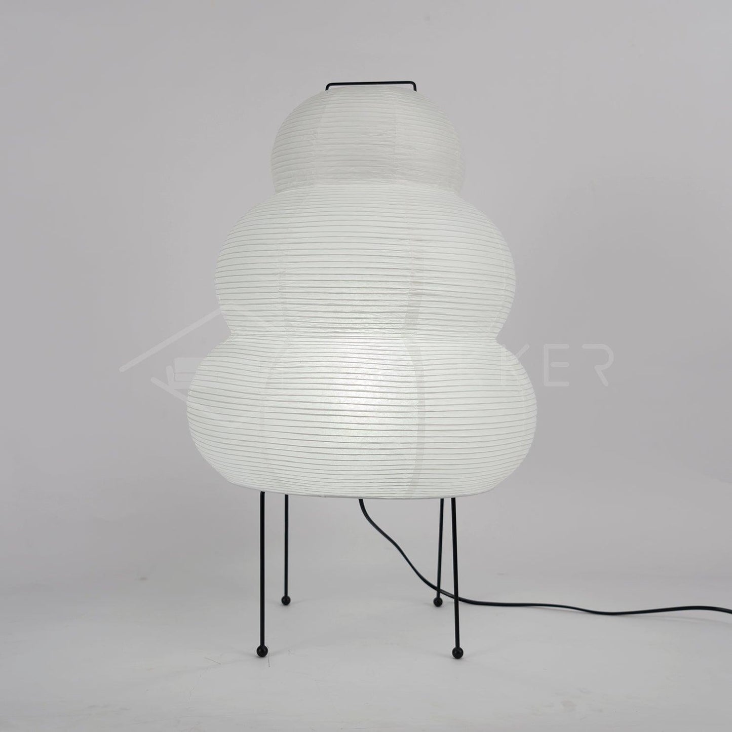 Lampe de Table Akari – Design Inspiré du Japon avec Papier de Murier et Métal