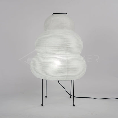 Lampe de Table Akari – Design Inspiré du Japon avec Papier de Murier et Métal