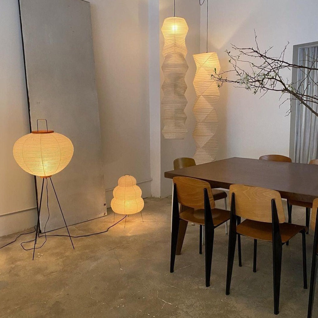 Lampadaire en Papier de Riz - Élégance Minimaliste pour Salon et Chambre