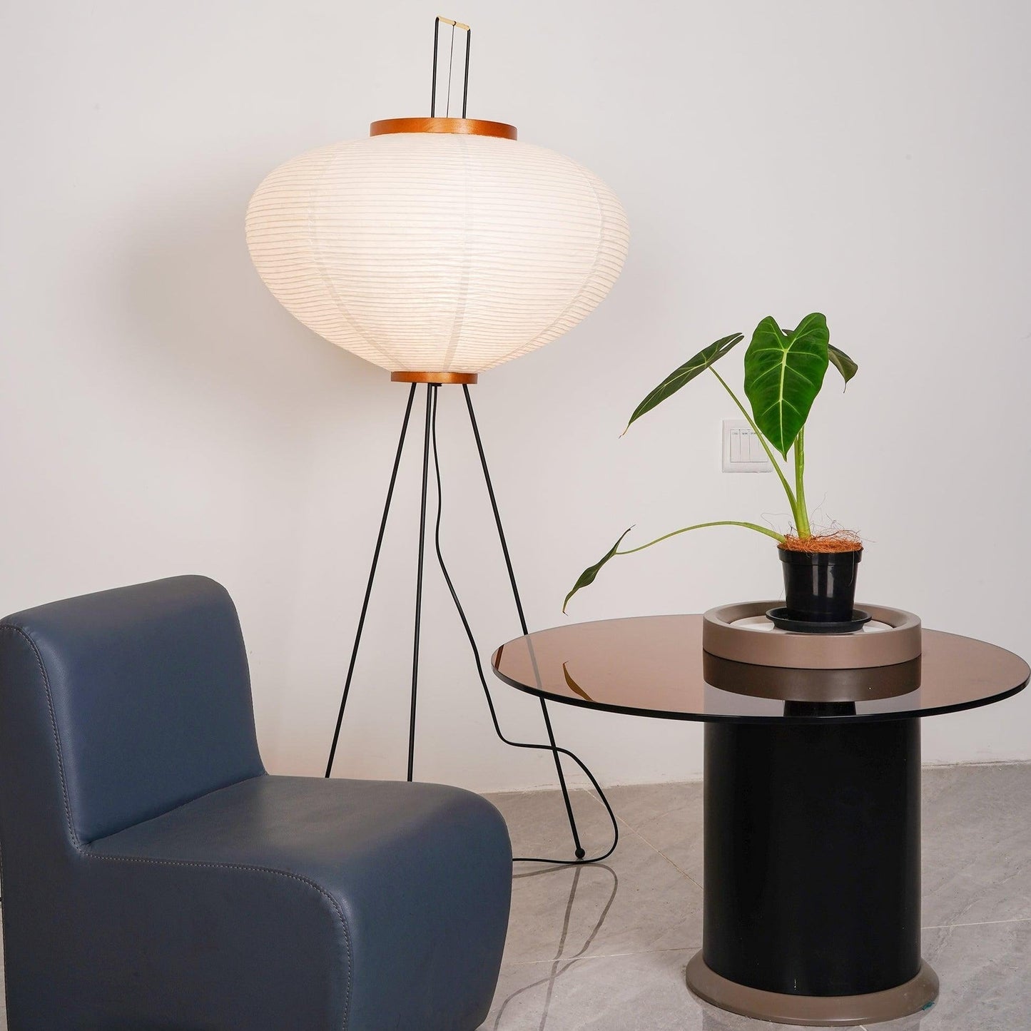 Lampadaire en Papier de Riz - Élégance Minimaliste pour Salon et Chambre