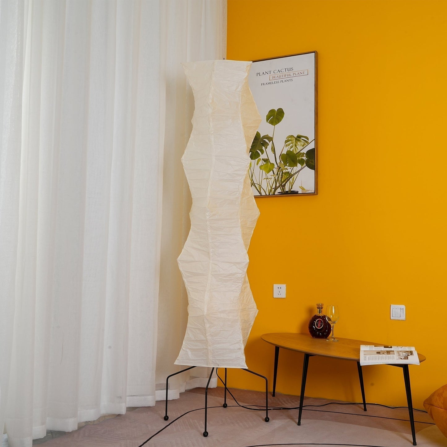 Lampadaire en Papier de Riz - Élégance Minimaliste pour Salon et Chambre