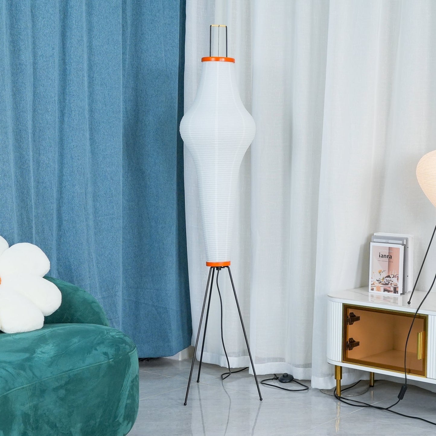 Lampadaire en Papier de Riz - Élégance Minimaliste pour Salon et Chambre