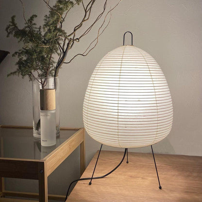 Lampe de Table Akari – Design Inspiré du Japon avec Papier de Murier et Métal