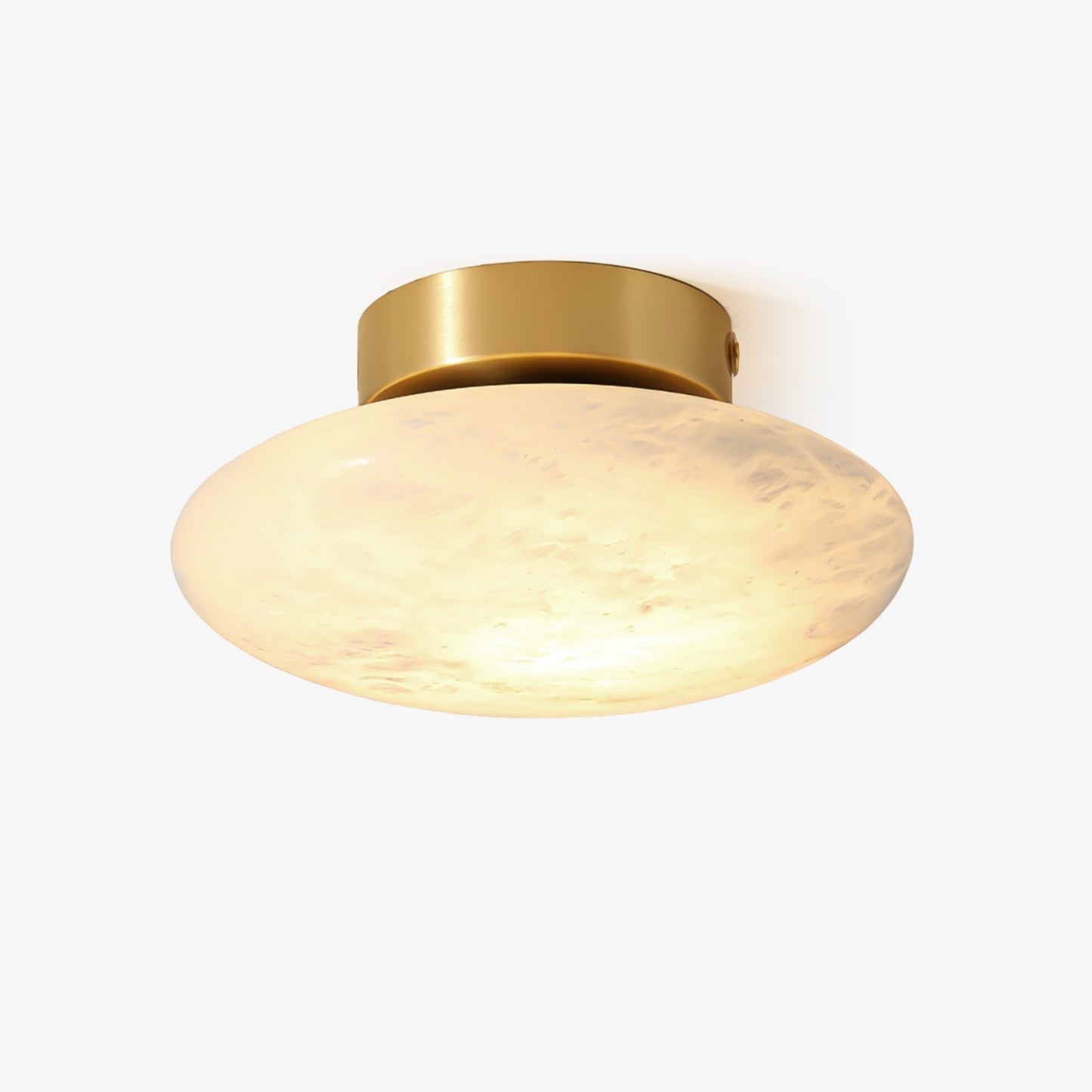 Lampe Plafonnier Oval en Albâtre – Éclairage LED Élégant en Métal et Albâtre