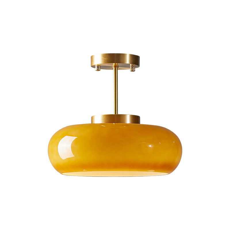 Chandelier en Verre Ambre Antique - Élégance Vintage pour Votre Intérieur