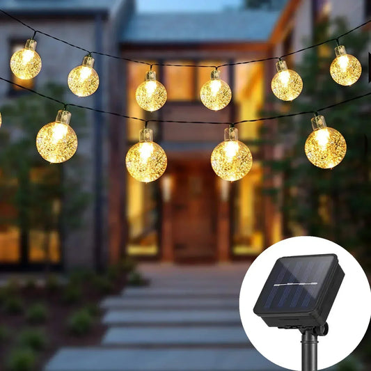 Guirlande Solaire LED Étanche – Éclairage Extérieur Décoratif pour Jardin, Terrasse et Balcon