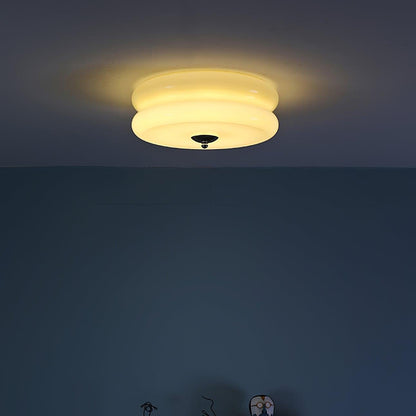 Plafonnier Vintage Art Déco, Élégance Géométrique avec LED Intégrée