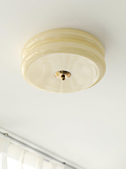 Plafonnier Vintage Art Déco, Élégance Géométrique avec LED Intégrée