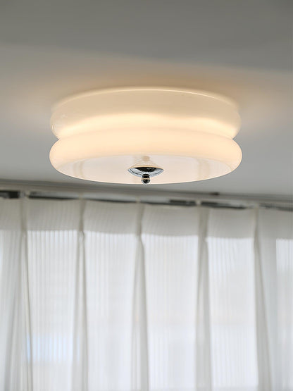 Plafonnier Vintage Art Déco, Élégance Géométrique avec LED Intégrée