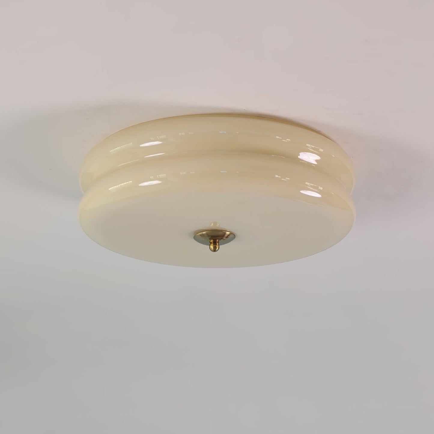 Plafonnier Vintage Art Déco, Élégance Géométrique avec LED Intégrée
