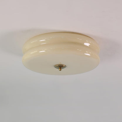 Plafonnier Vintage Art Déco, Élégance Géométrique avec LED Intégrée