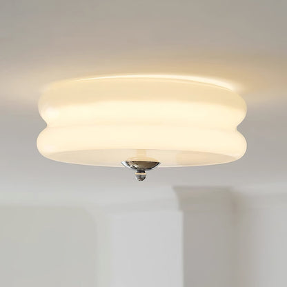 Plafonnier Vintage Art Déco, Élégance Géométrique avec LED Intégrée