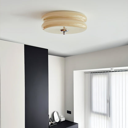 Plafonnier Vintage Art Déco, Élégance Géométrique avec LED Intégrée