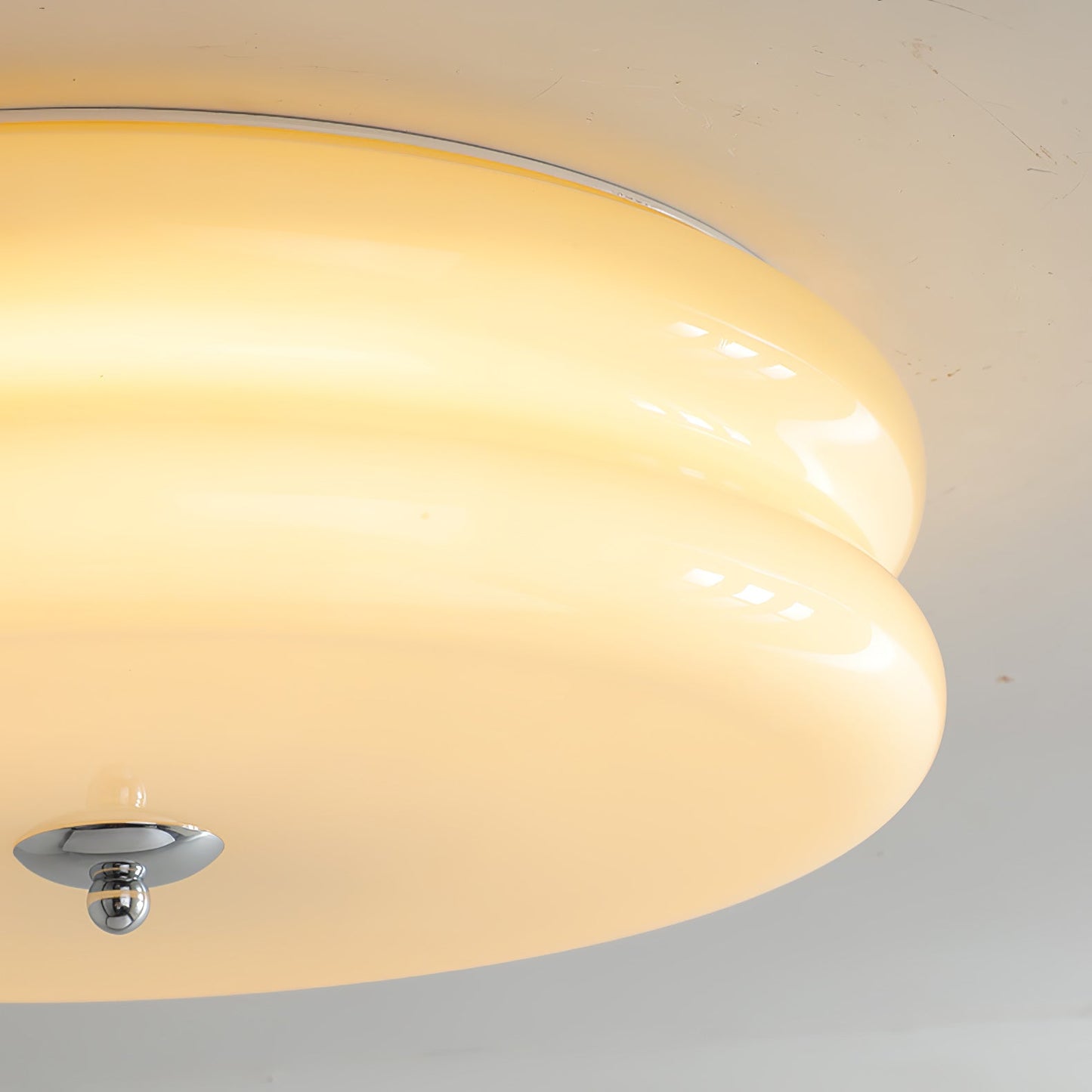 Plafonnier Vintage Art Déco, Élégance Géométrique avec LED Intégrée