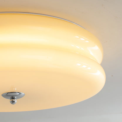 Plafonnier Vintage Art Déco, Élégance Géométrique avec LED Intégrée