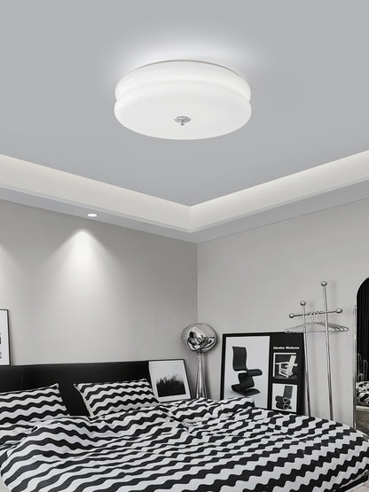 Plafonnier Vintage Art Déco, Élégance Géométrique avec LED Intégrée