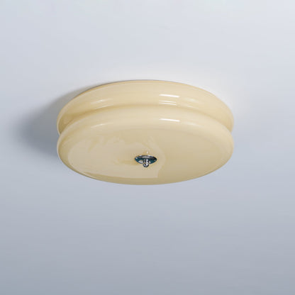 Plafonnier Vintage Art Déco, Élégance Géométrique avec LED Intégrée