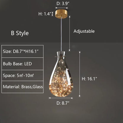 Suspension Moderne en Verre et Laiton – Éclairage Élégant pour Salon et Cuisine