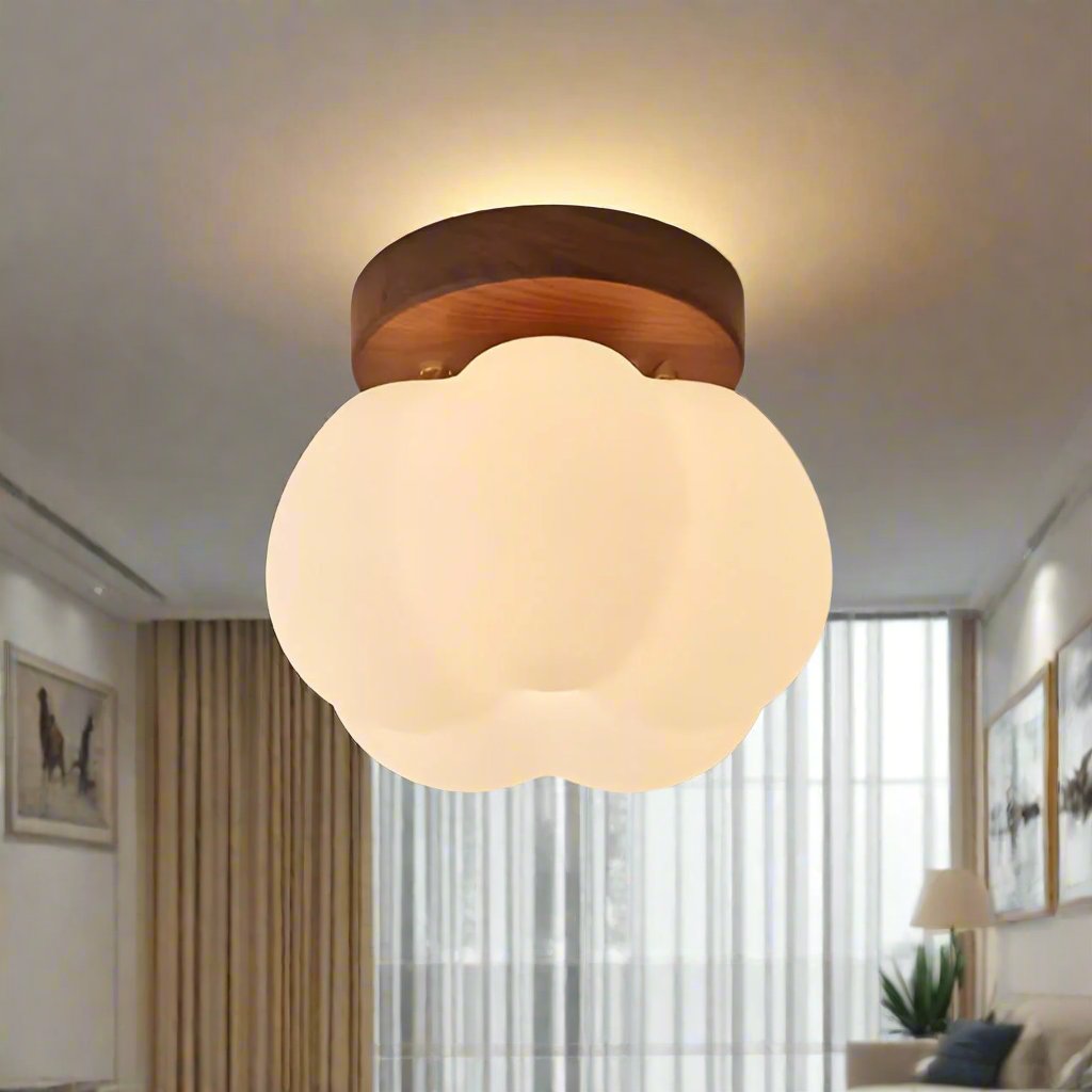 Lampe Plafonnier Pumpkin – Design Unique en Forme de Citrouille, Eclairage LED
