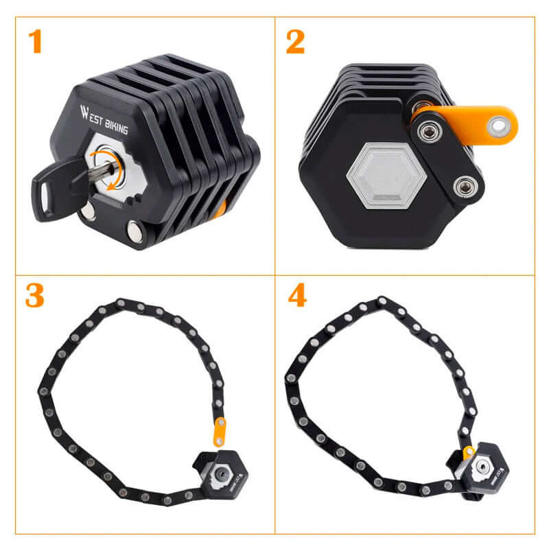 TitanLock Pro – Antivol Pliable Ultra-Résistant pour Vélo, Trottinette et Moto