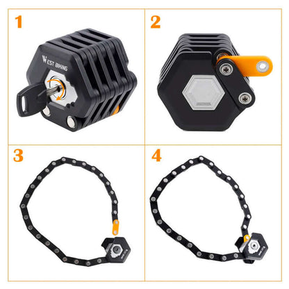 TitanLock Pro – Antivol Pliable Ultra-Résistant pour Vélo, Trottinette et Moto