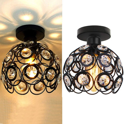 Suspension Hallway Fancy Gold - Lustre Élégant en Or et Cristal pour Couloir