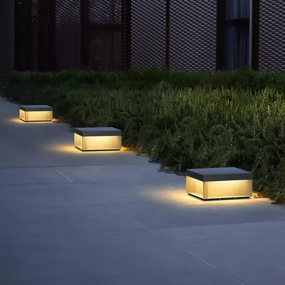 Lampe de Colonne Solaire Extérieure - Éclairage Résistant aux Intempéries avec LED